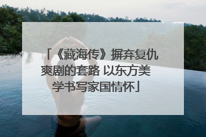 《藏海传》摒弃复仇爽剧的套路 以东方美学书写家国情怀