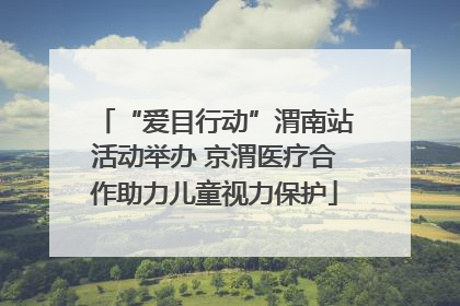 “爱目行动”渭南站活动举办 京渭医疗合作助力儿童视力保护