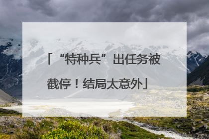 “特种兵”出任务被截停！结局太意外