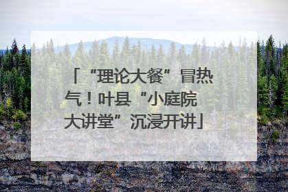“理论大餐”冒热气！叶县“小庭院 大讲堂”沉浸开讲