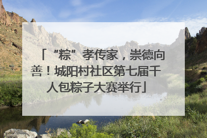 “粽”孝传家，崇德向善！城阳村社区第七届千人包粽子大赛举行