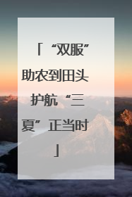 “双服”助农到田头 护航“三夏”正当时