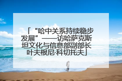 “哈中关系持续稳步发展”——访哈萨克斯坦文化与信息部副部长叶夫根尼·科切托夫