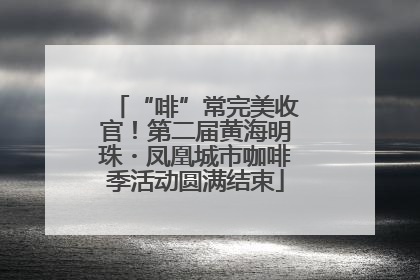 “啡”常完美收官！第二届黄海明珠・凤凰城市咖啡季活动圆满结束