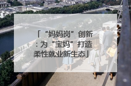 “妈妈岗”创新：为“宝妈”打造柔性就业新生态