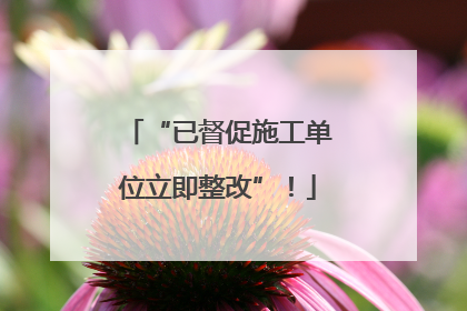 “已督促施工单位立即整改”！