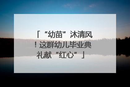 “幼苗”沐清风！这群幼儿毕业典礼献“红心”