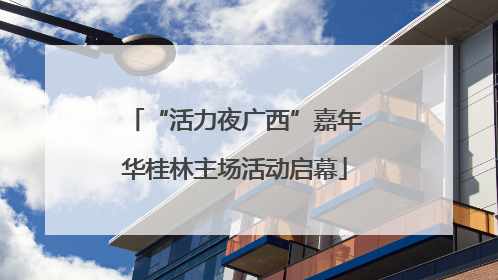 “活力夜广西”嘉年华桂林主场活动启幕