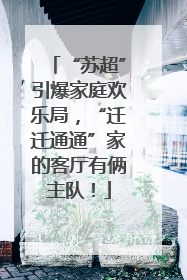 “苏超”引爆家庭欢乐局，“迁迁通通”家的客厅有俩主队！