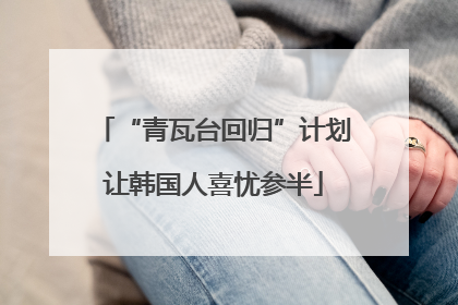 “青瓦台回归”计划让韩国人喜忧参半