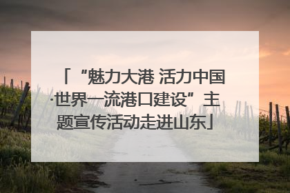 “魅力大港 活力中国·世界一流港口建设”主题宣传活动走进山东