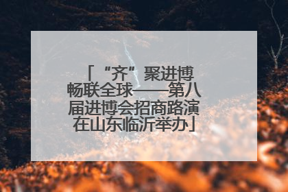 “齐”聚进博 畅联全球——第八届进博会招商路演在山东临沂举办