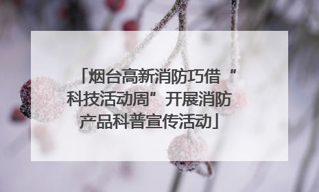 烟台高新消防巧借“科技活动周”开展消防产品科普宣传活动