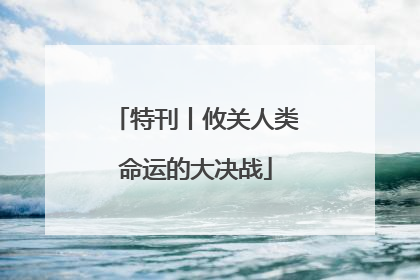 特刊丨攸关人类命运的大决战