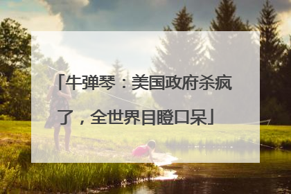 牛弹琴：美国政府杀疯了，全世界目瞪口呆
