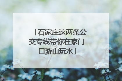 石家庄这两条公交专线带你在家门口游山玩水