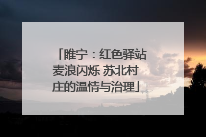 睢宁：红色驿站麦浪闪烁 苏北村庄的温情与治理