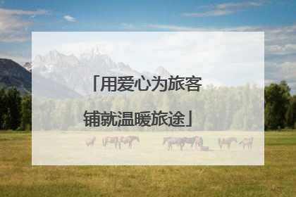 用爱心为旅客铺就温暖旅途