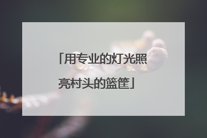 用专业的灯光照亮村头的篮筐
