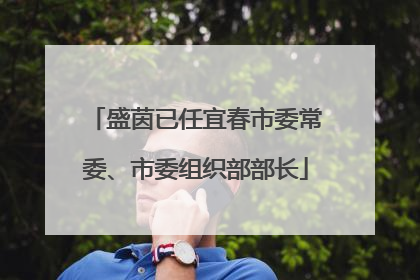 盛茵已任宜春市委常委、市委组织部部长