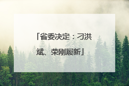 省委决定：刁洪斌、荣刚履新