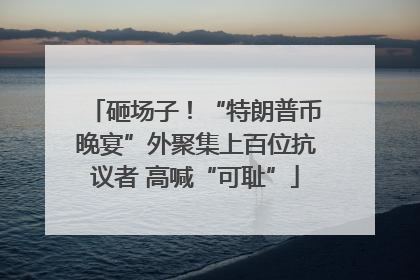 砸场子！“特朗普币晚宴”外聚集上百位抗议者 高喊“可耻”