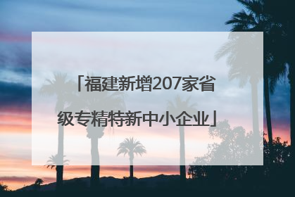 福建新增207家省级专精特新中小企业