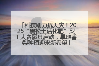 科技助力抗天灾！2025“黑松土活化肥”梨王大赛隰县启动，旱地香梨种植迎来新希望
