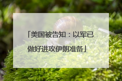 美国被告知：以军已做好进攻伊朗准备
