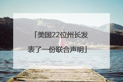 美国22位州长发表了一份联合声明