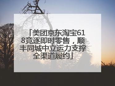 美团京东淘宝618竞逐即时零售，顺丰同城中立运力支撑全渠道履约
