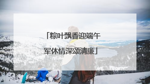 粽叶飘香迎端午 军休情深颂清廉