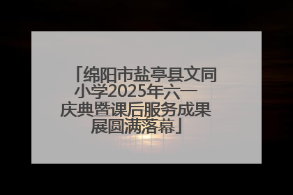 绵阳市盐亭县文同小学2025年六一庆典暨课后服务成果展圆满落幕