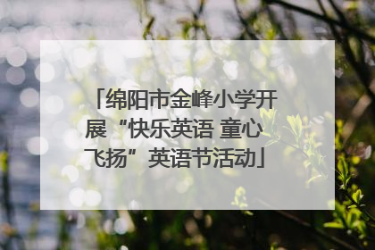 绵阳市金峰小学开展“快乐英语 童心飞扬”英语节活动