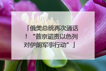 俄美总统再次通话！“普京谴责以色列对伊朗军事行动”