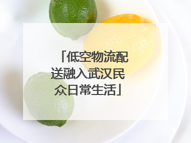 低空物流配送融入武汉民众日常生活