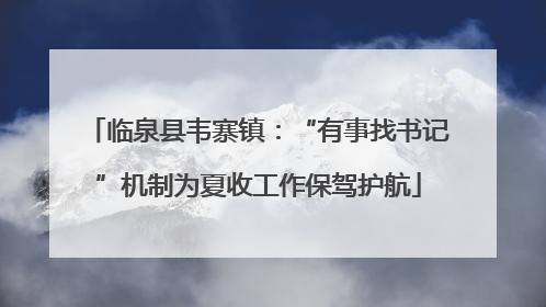 临泉县韦寨镇：“有事找书记”机制为夏收工作保驾护航