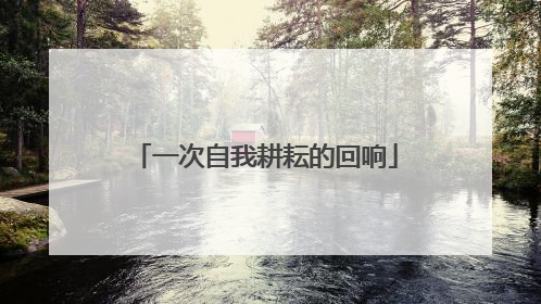 一次自我耕耘的回响