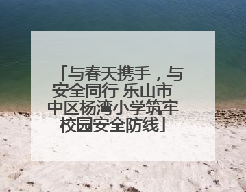 与春天携手，与安全同行 乐山市中区杨湾小学筑牢校园安全防线
