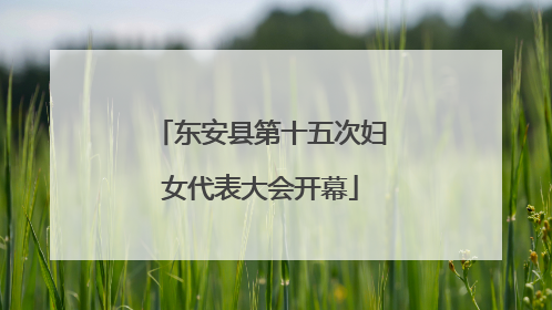东安县第十五次妇女代表大会开幕