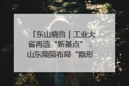 东山晓鲁｜工业大省再造“新基点”：山东频频布局“隐形冠军”背后