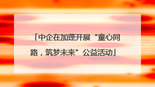 中企在加蓬开展“童心同路，筑梦未来”公益活动