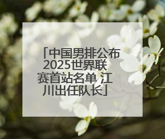 中国男排公布2025世界联赛首站名单 江川出任队长
