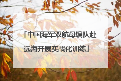 中国海军双航母编队赴远海开展实战化训练