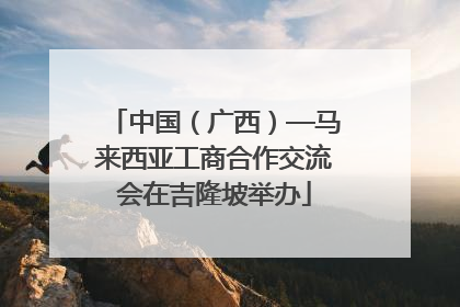 中国（广西）—马来西亚工商合作交流会在吉隆坡举办