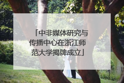 中非媒体研究与传播中心在浙江师范大学揭牌成立