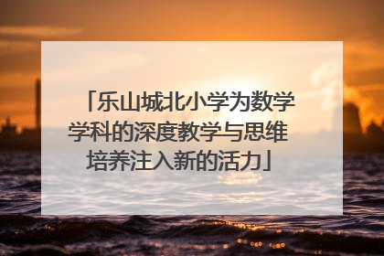 乐山城北小学为数学学科的深度教学与思维培养注入新的活力