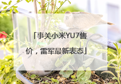 事关小米YU7售价，雷军最新表态