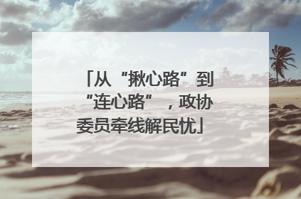 从“揪心路”到“连心路”，政协委员牵线解民忧
