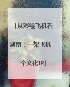 从彩绘飞机看湖南：一架飞机一个文化IP